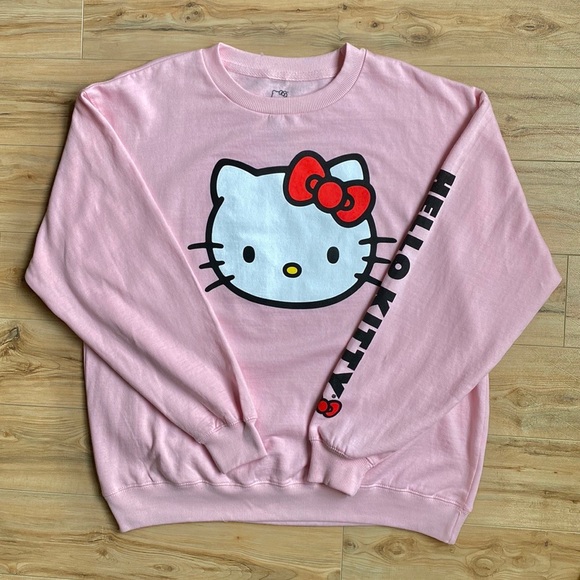 Sanrio Hello Kitty Pink Sweatshirt with Printed Design Size Large - Picture 5 of 7